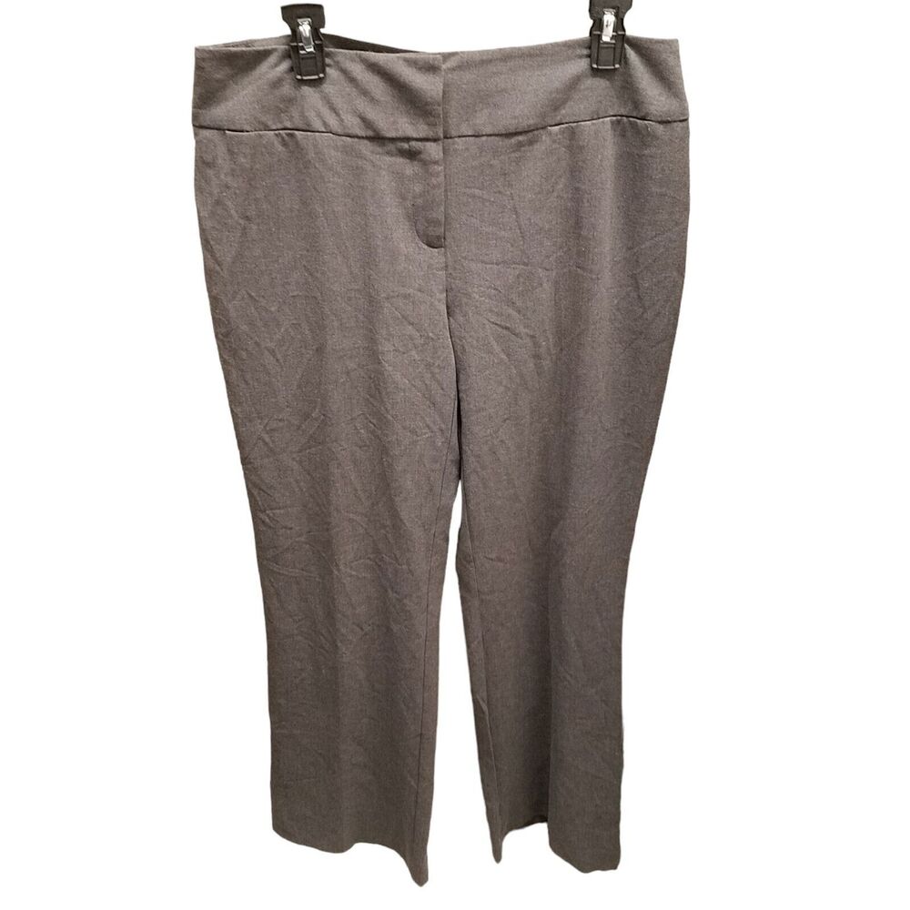 Covington Womens Size 12 Gray Solid Wideleg Dress Pants